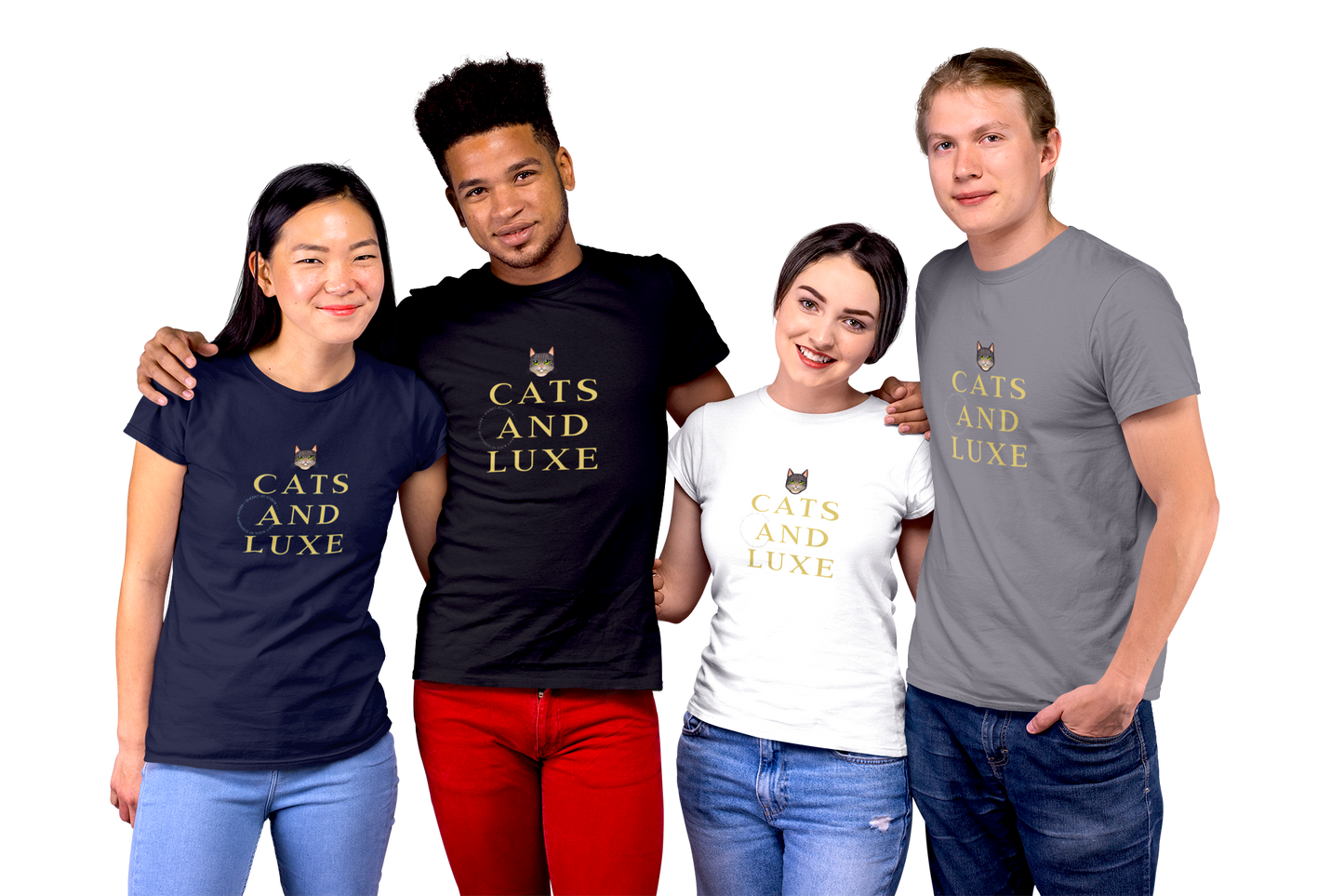 T-Shirt Short-Sleeve Unisex - "Cats and Luxe"