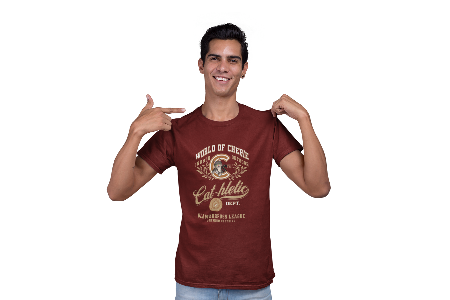 T-Shirt Short-Sleeve Unisex - "Cat-hletic"