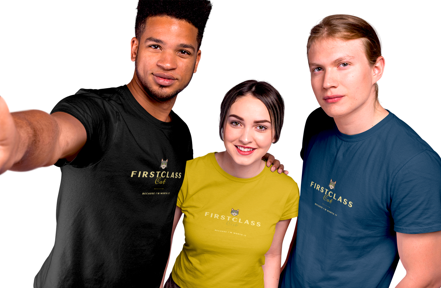 T-shirt Short-Sleeve Unisex - "Firstclass Cat"