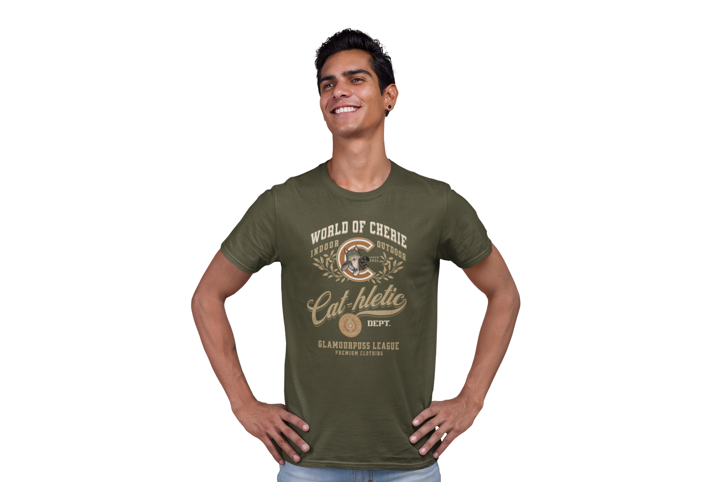 T-Shirt Short-Sleeve Unisex - "Cat-hletic"