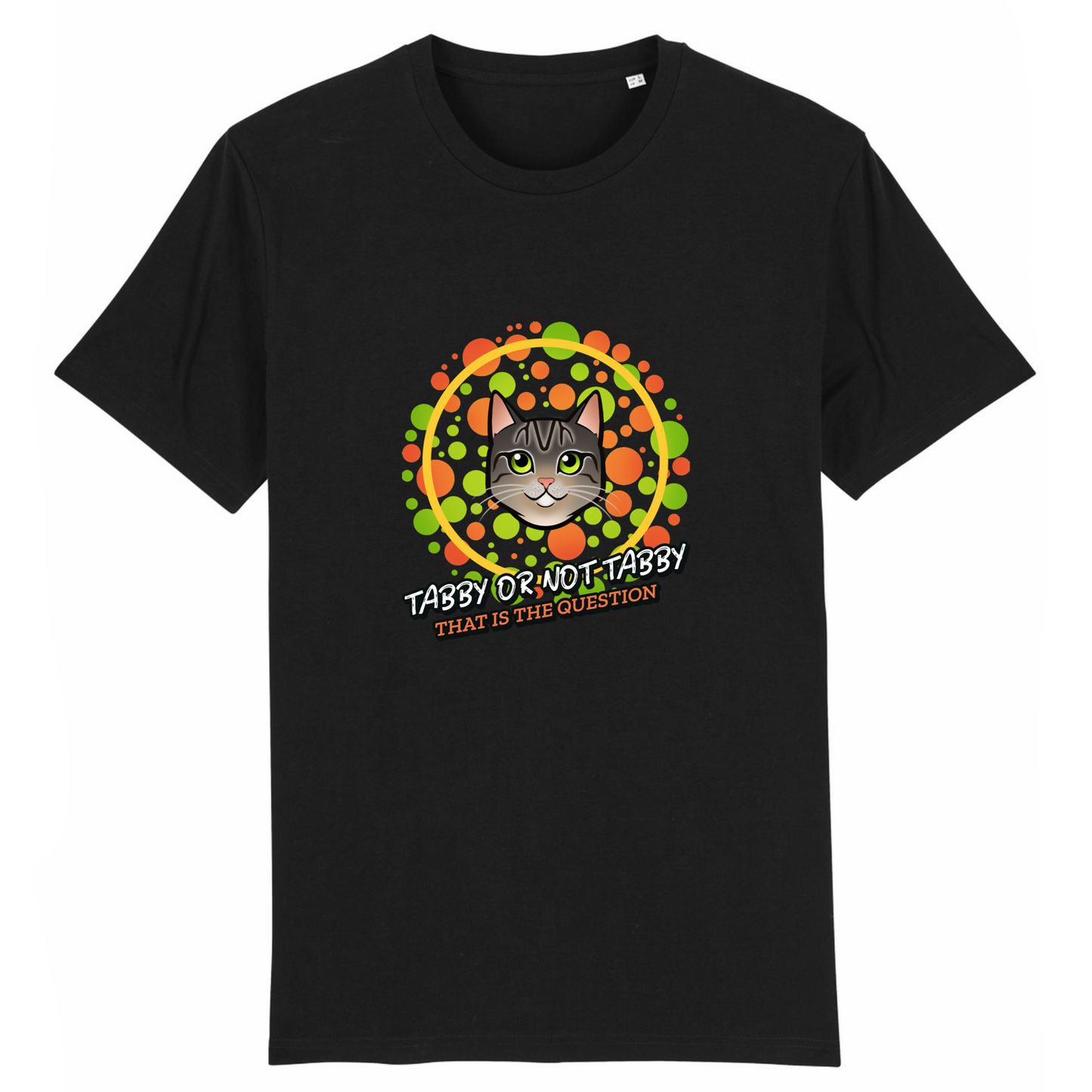 T-Shirt Short Sleeve Unisex - "Tabby Or Not Tabby" Col. Citrus
