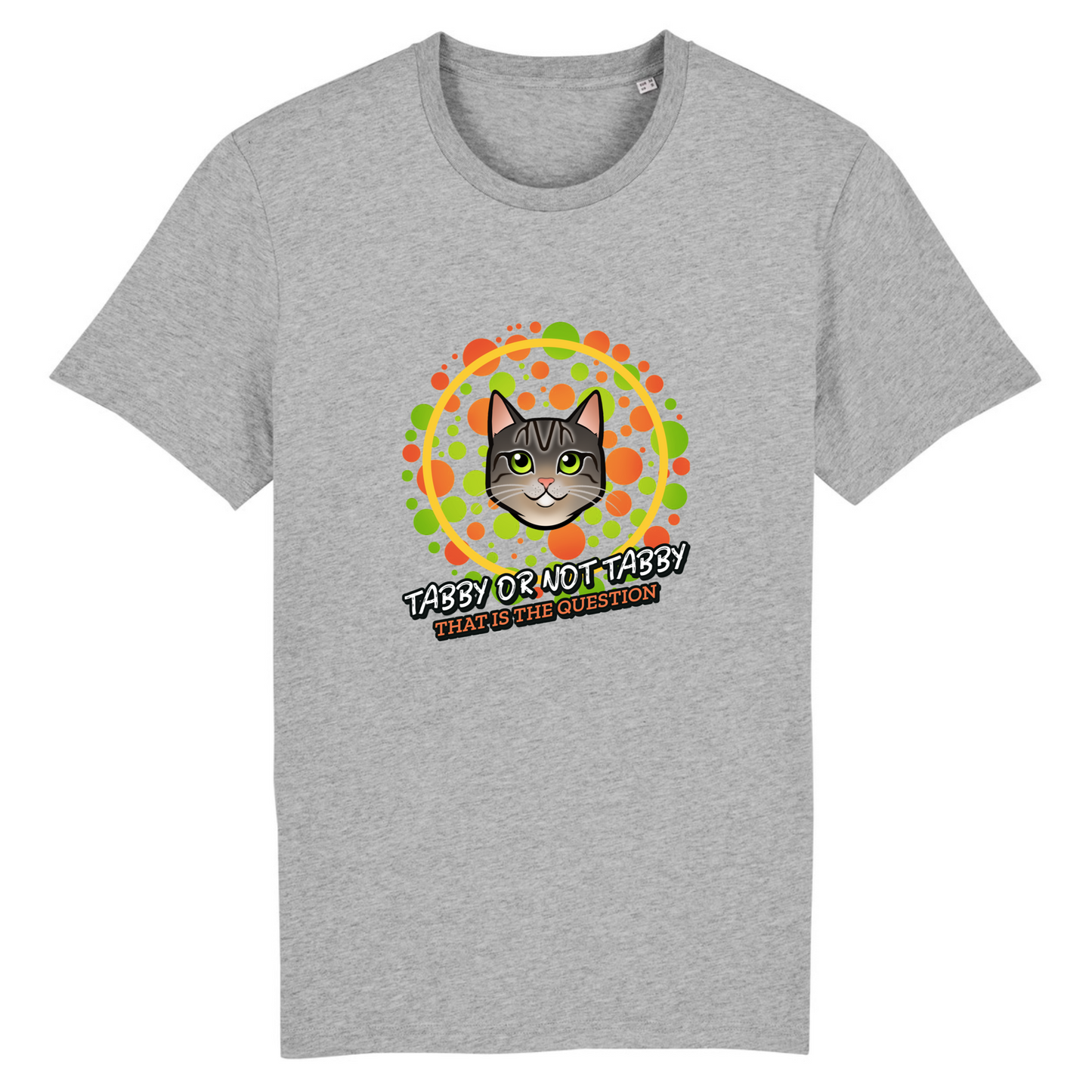 T-Shirt Short Sleeve Unisex - "Tabby Or Not Tabby" Col. Citrus
