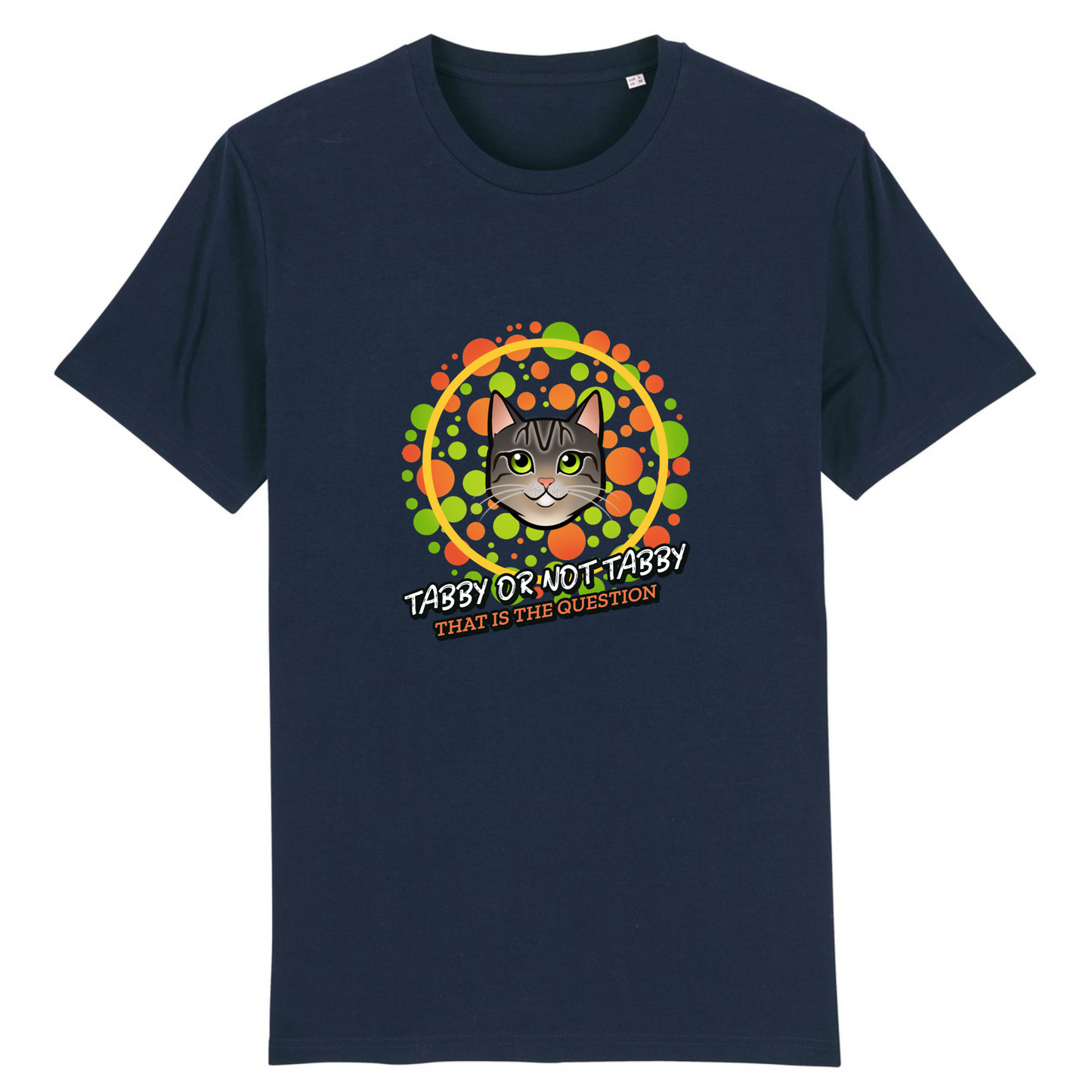 T-Shirt Short Sleeve Unisex - "Tabby Or Not Tabby" Col. Citrus