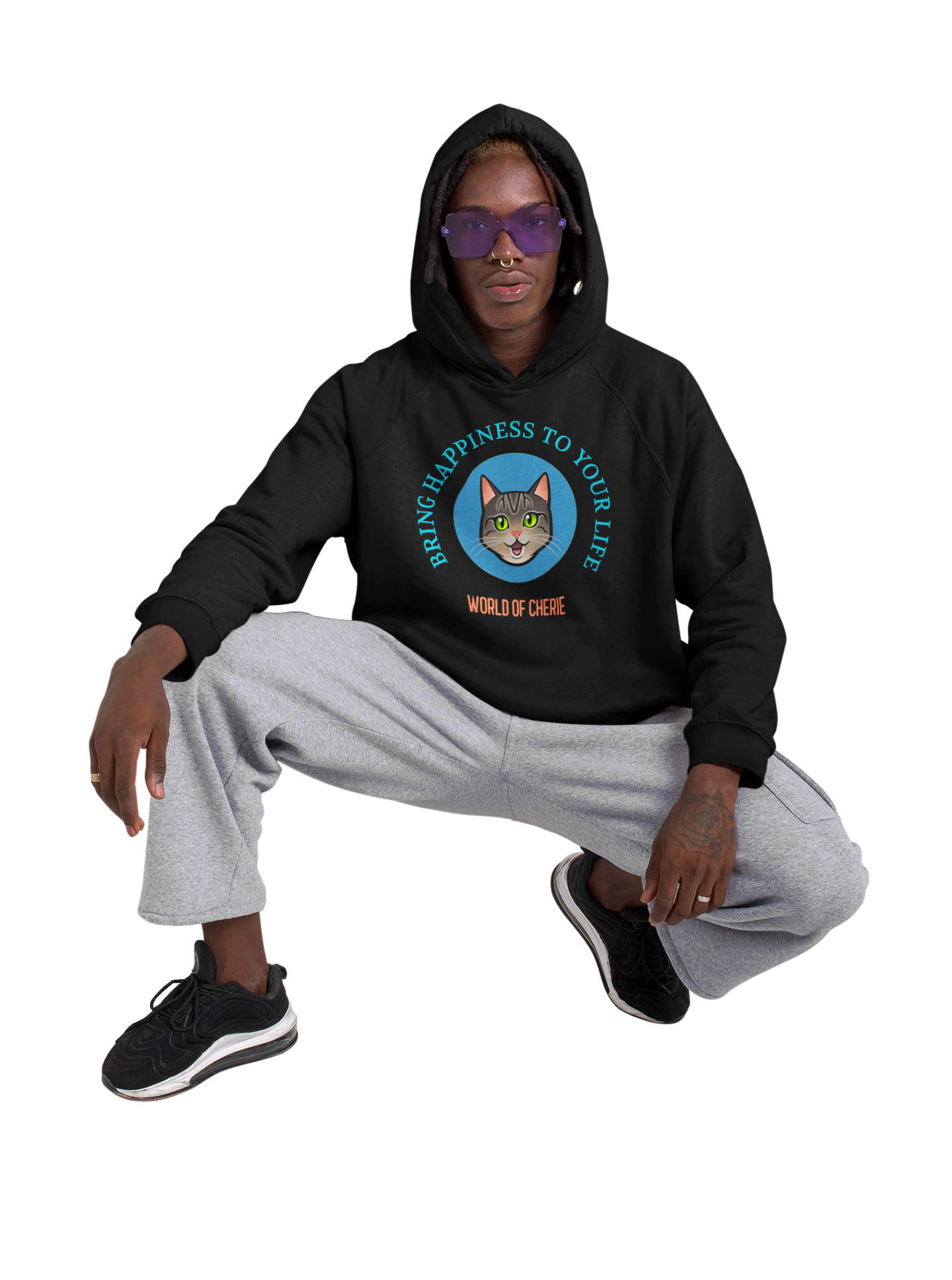 Unisex Organic Hoodie - "Bring Happiness"