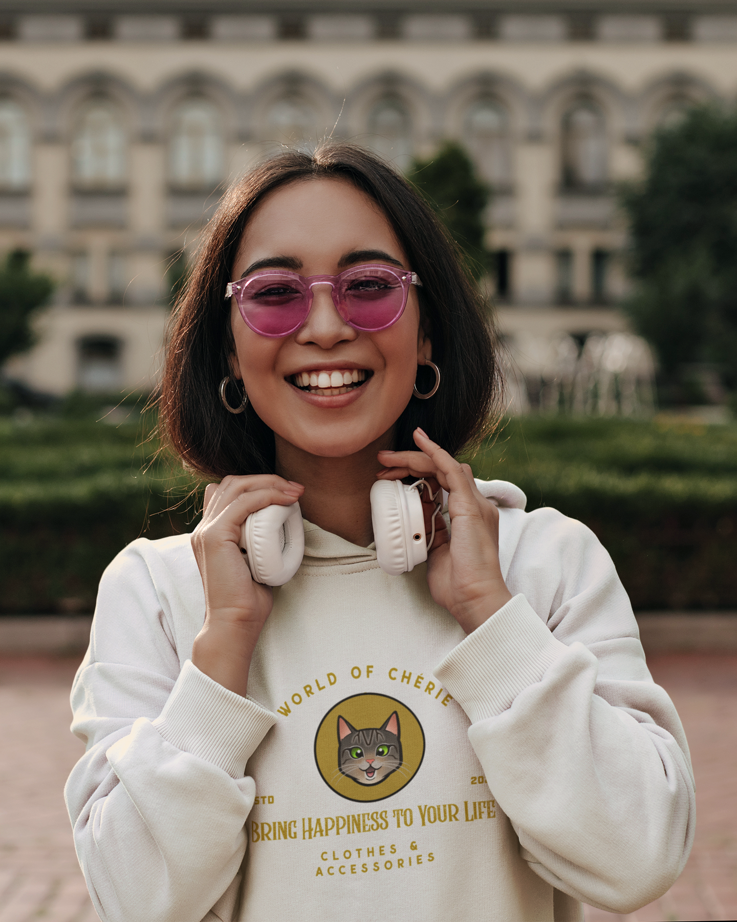 Unisex Organic Hoodie - "Happy Chérie"